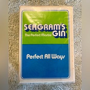 Seagram’s Gin The Perfect Martini Vintage Sealed Playing Cards